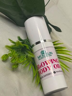 Glowing body oil
